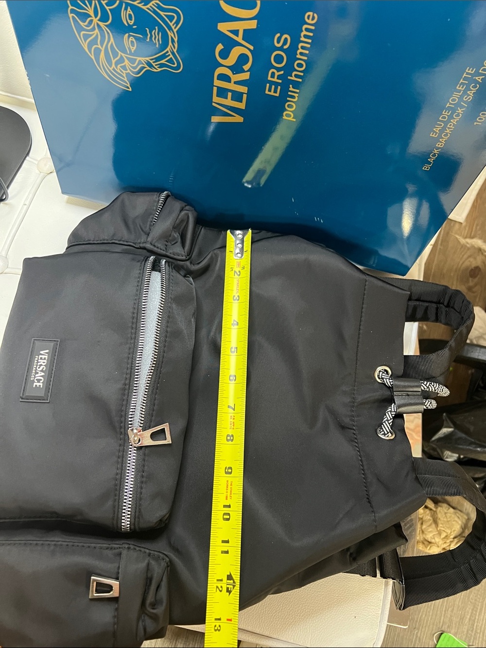 Versace Black Drawstring Backpack - Picture 13 of 16